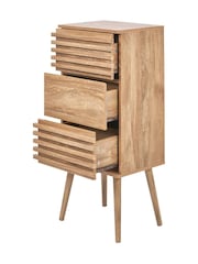 Pacific Natural Eucalyptus Wood 3 Drawer Tall Unit - Image 7 of 8