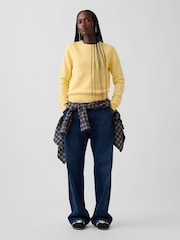 Gap Yellow CashSoft Crew Jumper - Image 3 of 4