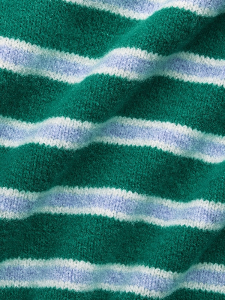 Gap Green & Blue Stripe CashSoft Crew Jumper - Image 4 of 4 Gap Green & Blue Stripe CashSoft Crew Jumper - Image 4 of 4