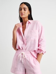 JAG Pink Gigi Linen Relaxed Shirt - Image 1 of 6