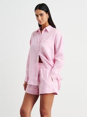 JAG Pink Gigi Linen Relaxed Shirt - Image 4 of 6