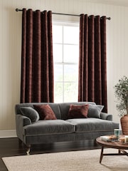 William Morris At Home Burgundy Red Burgundy Marigold Velvet Made to Measure Curtains - Image 2 of 9