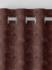William Morris At Home Burgundy Red Burgundy Marigold Velvet Made to Measure Curtains - Image 7 of 9