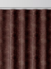 William Morris At Home Burgundy Red Burgundy Marigold Velvet Made to Measure Curtains - Image 8 of 9
