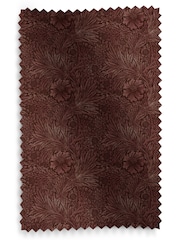 William Morris At Home Burgundy Red Burgundy Marigold Velvet Made to Measure Curtains - Image 9 of 9