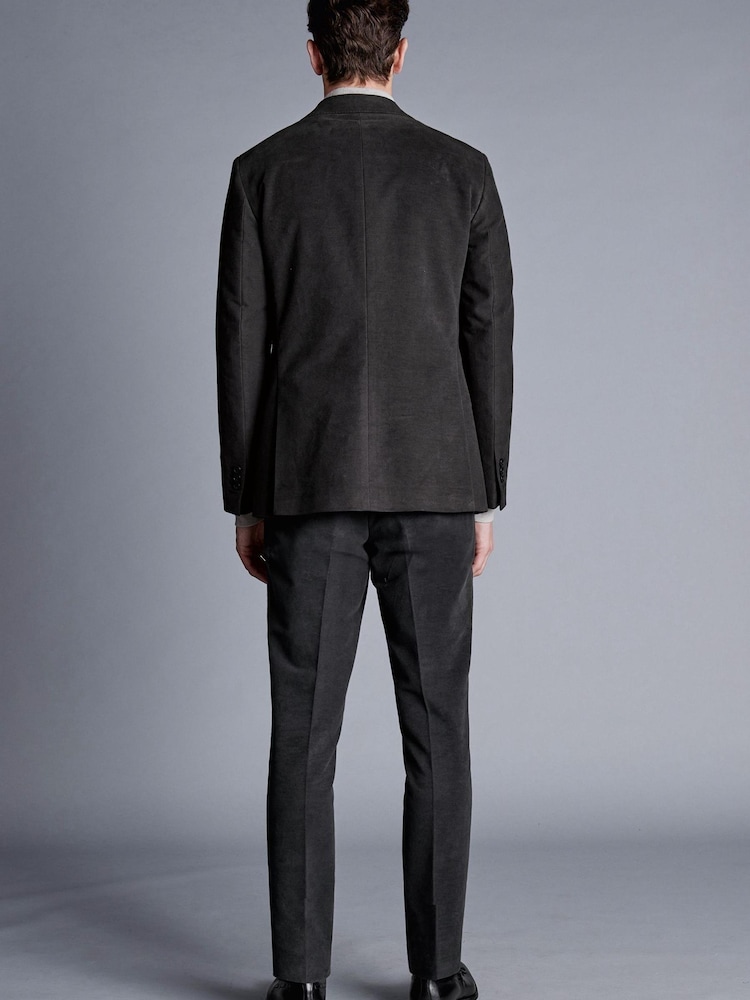 Charles Tyrwhitt Grey Italian Moleskin Slim Fit Jacket - Image 2 of 6