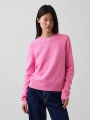 Gap Pink CashSoft Crew Jumper - Image 1 of 4