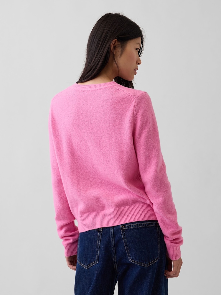 Gap Pink CashSoft Crew Jumper - Image 2 of 4 Gap Pink CashSoft Crew Jumper - Image 2 of 4