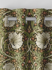 William Morris At Home Green Pimpernel Velvet Made to Measure Curtains - Image 7 of 9