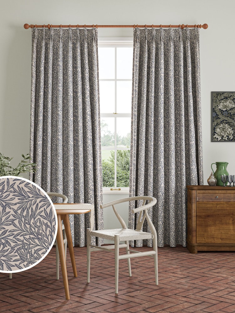 William Morris At Home Indigo Blue Willow Made to Measure Curtains - Image 1 of 9