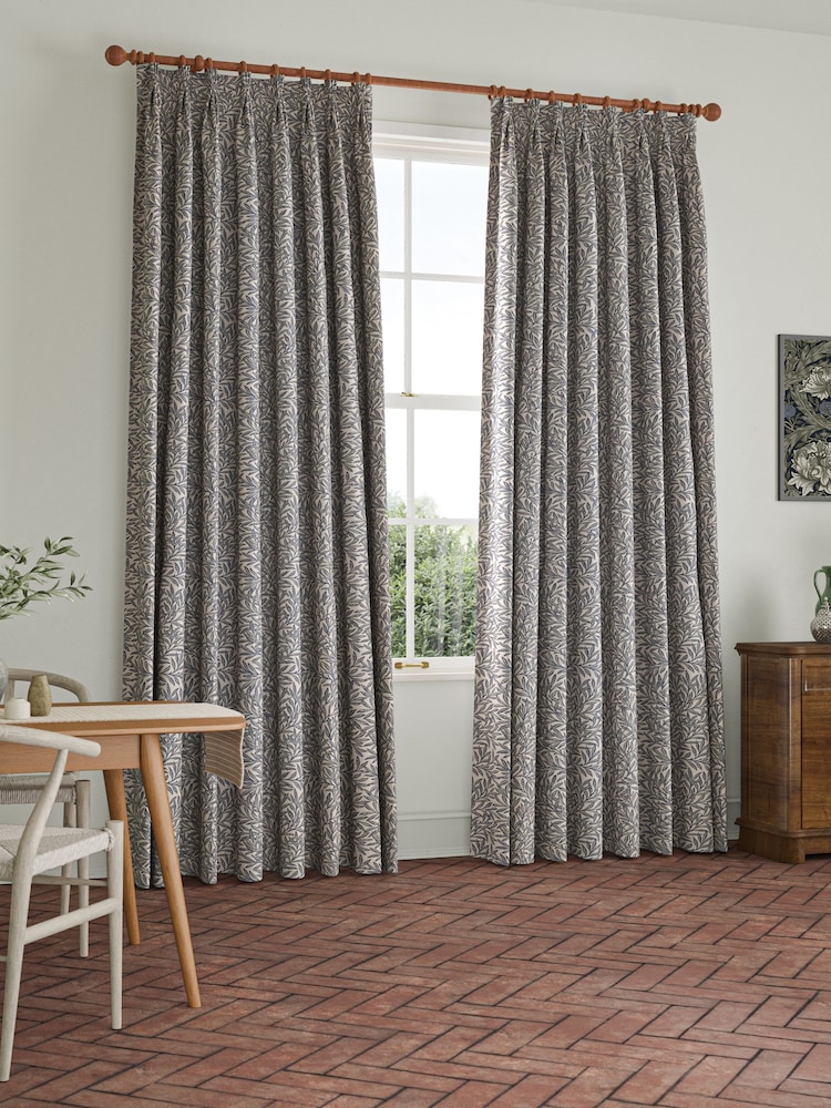William Morris At Home Indigo Blue Willow Made to Measure Curtains - Image 2 of 9