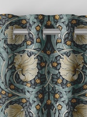 William Morris At Home Indigo Blue Pimpernel Velvet Made to Measure Curtains - Image 7 of 9