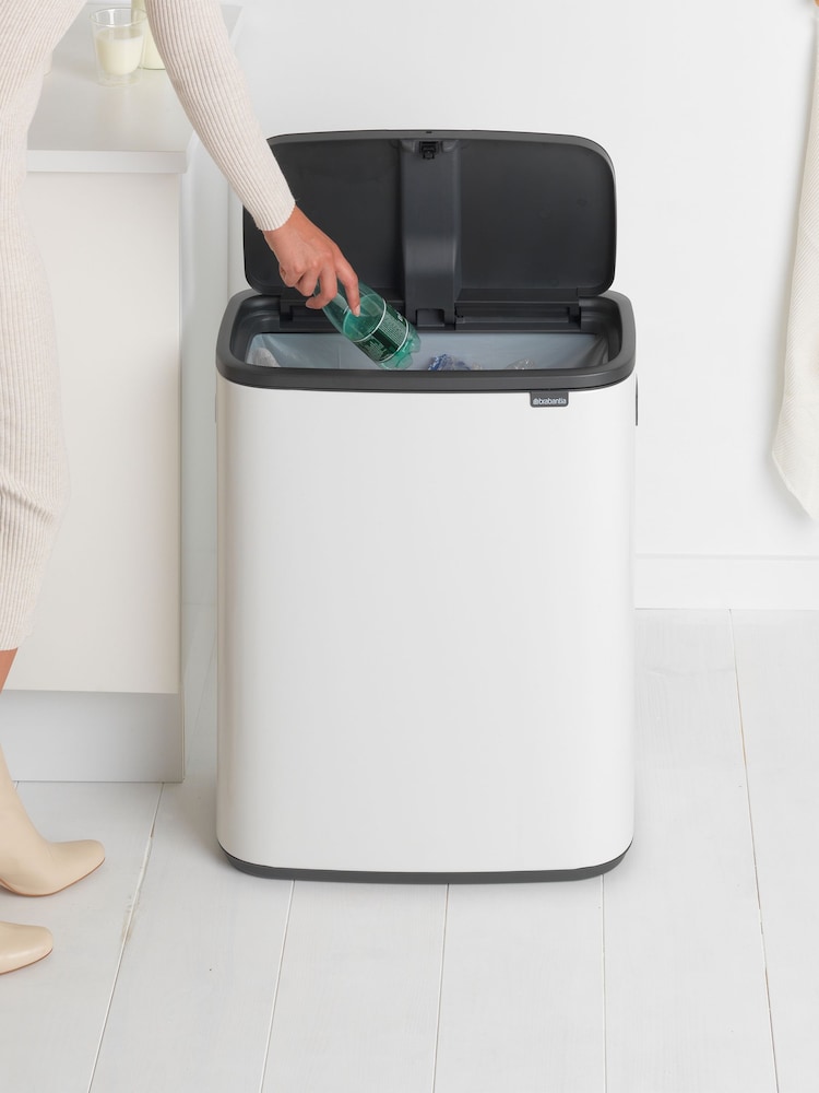 Brabantia White Bo Touch 60L Bin - Image 2 of 6