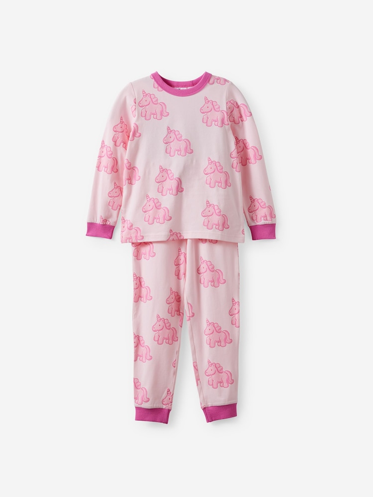 Cotton On Pink Dreamdrift Long Sleeve Pyjamas Set - Image 1 of 3 Cotton On Pink Dreamdrift Long Sleeve Pyjamas Set - Image 1 of 3