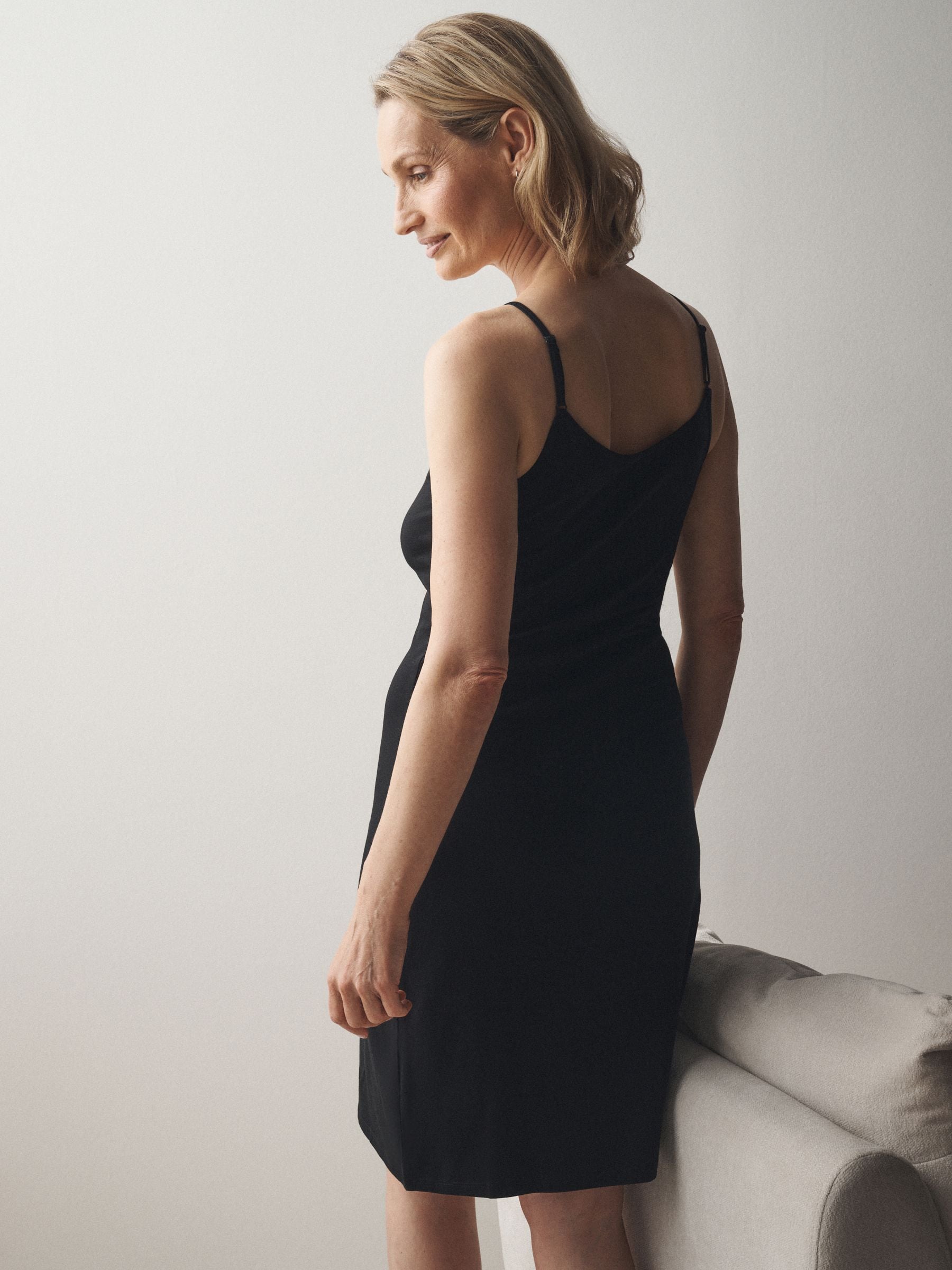 short black slip for under dress Buy Black/White 2 Pack Naturally Cooling Cotton Slips from Next USA