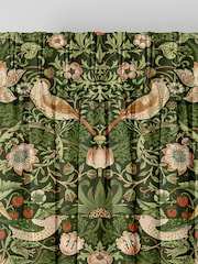 William Morris At Home Green Strawberry Thief Velvet Made to Measure Curtains - Image 5 of 9