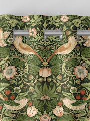 William Morris At Home Green Strawberry Thief Velvet Made to Measure Curtains - Image 7 of 9