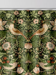 William Morris At Home Green Strawberry Thief Velvet Made to Measure Curtains - Image 8 of 9