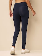 adidas Navy Essentials Linear Logo Leggings - Image 3 of 5