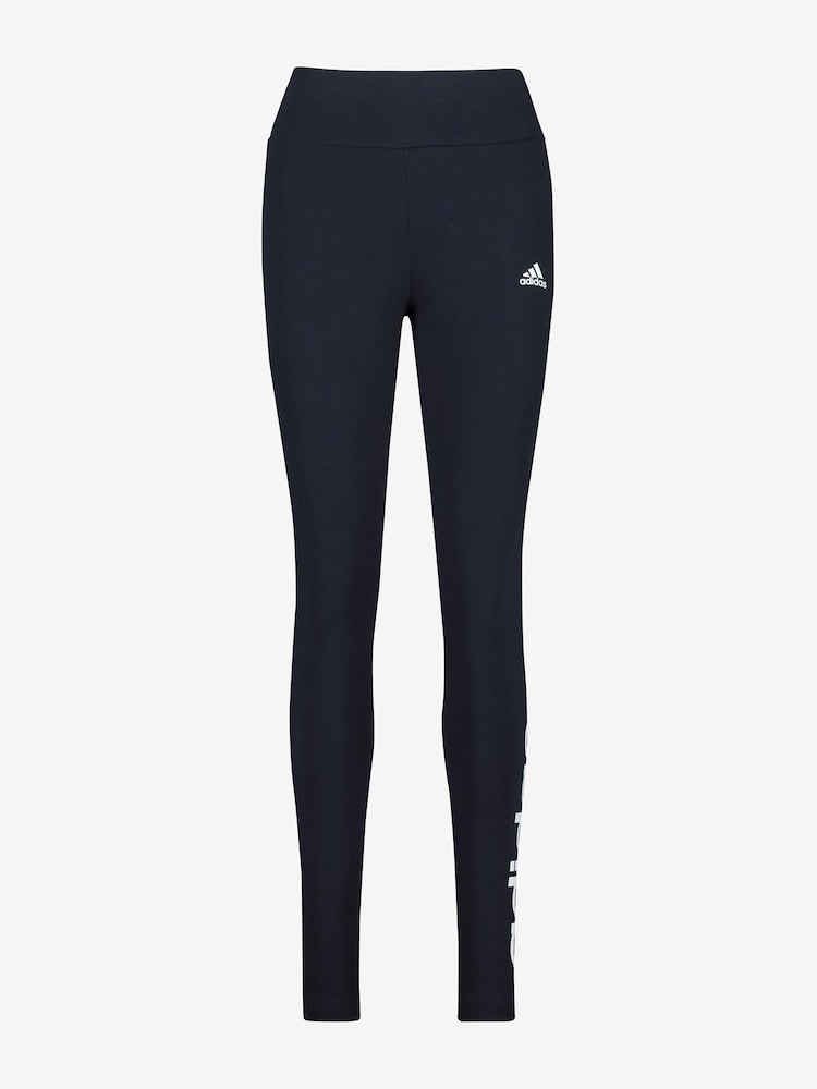 adidas Navy Essentials Linear Logo Leggings - Image 5 of 5