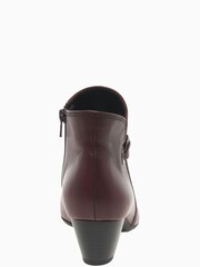 Gabor Keegan Dark Red Leather Fashion Ankle Boots - Image 3 of 5
