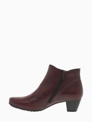 Gabor Keegan Dark Red Leather Fashion Ankle Boots - Image 4 of 5
