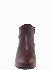 Gabor Keegan Dark Red Leather Fashion Ankle Boots - Image 5 of 5