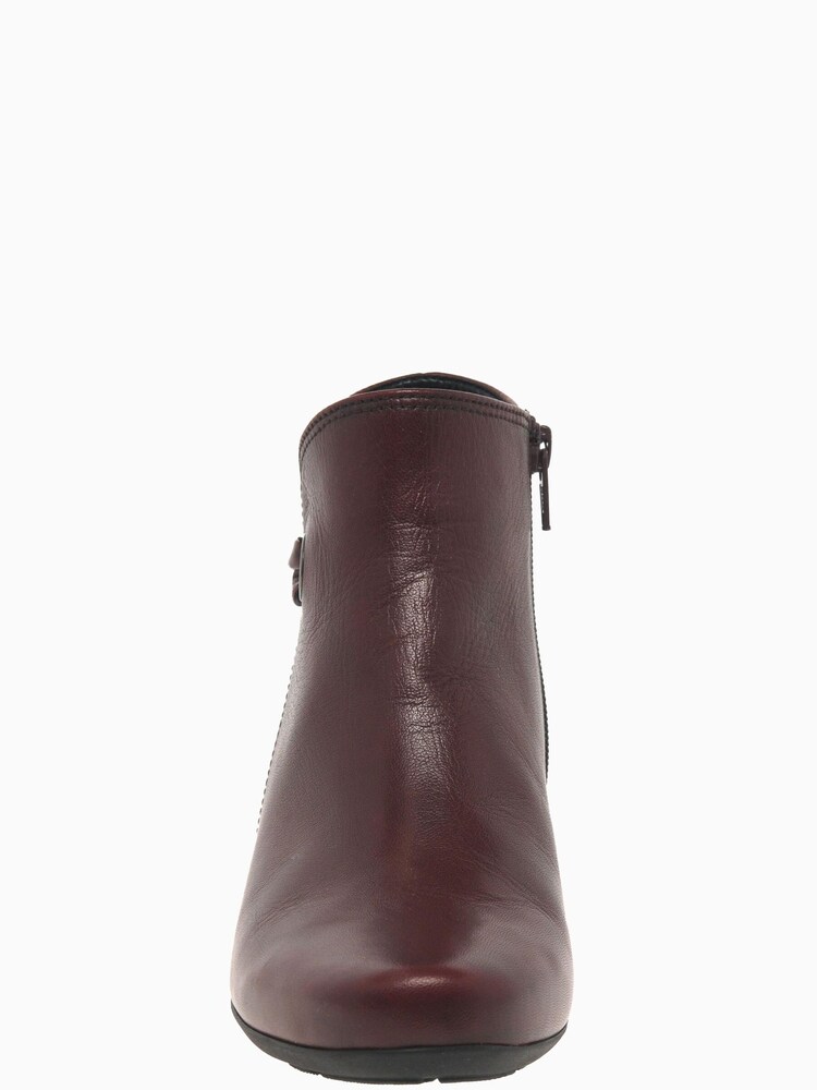 Gabor Keegan Dark Red Leather Fashion Ankle Boots - Image 5 of 5