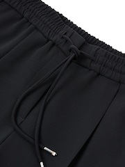 BOSS Black Regular Fit Crease Resistant Japanese Crepe Cropped Trousers - Image 6 of 6
