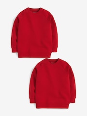 Red 2 Pack Crew Neck School Sweater (3-16yrs) - Image 1 of 4
