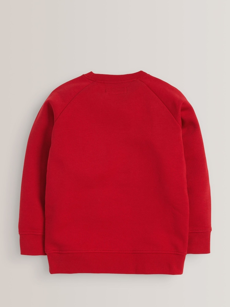 Red Crew Neck School Sweater (3-16yrs) - Image 3 of 6
