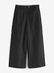 Schwarz - Cargo-Chinohose mit weitem Bein - Bild 5 von 6