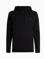 AllSaints Black Chrome 100% Cotton Raven Overhead Hoodie - Image 5 of 5