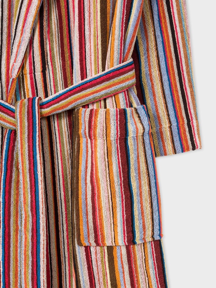 PS Paul Smith Red Signature Stripe Dressing Gown - Image 3 of 3 PS Paul Smith Red Signature Stripe Dressing Gown - Image 3 of 3