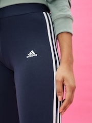 adidas Navy Sportswear 3 Stripes Leggings - Image 4 of 4