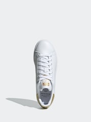 adidas Originals White/Gold Stan Smith Trainers - Image 6 of 9