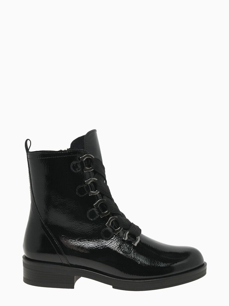 Gabor Halkirk Black Patent Fashion Ankle Boots - Image 1 of 6