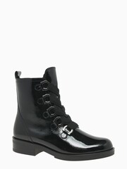 Gabor Halkirk Black Patent Fashion Ankle Boots - Image 3 of 6