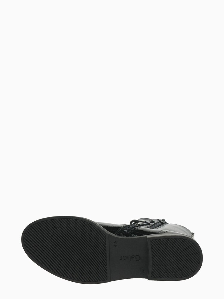 Gabor Halkirk Black Patent Fashion Ankle Boots - Image 6 of 6