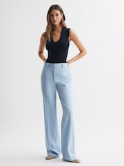 Reiss Navy Nina Fitted Double Strap Knit Vest - Image 1 of 4