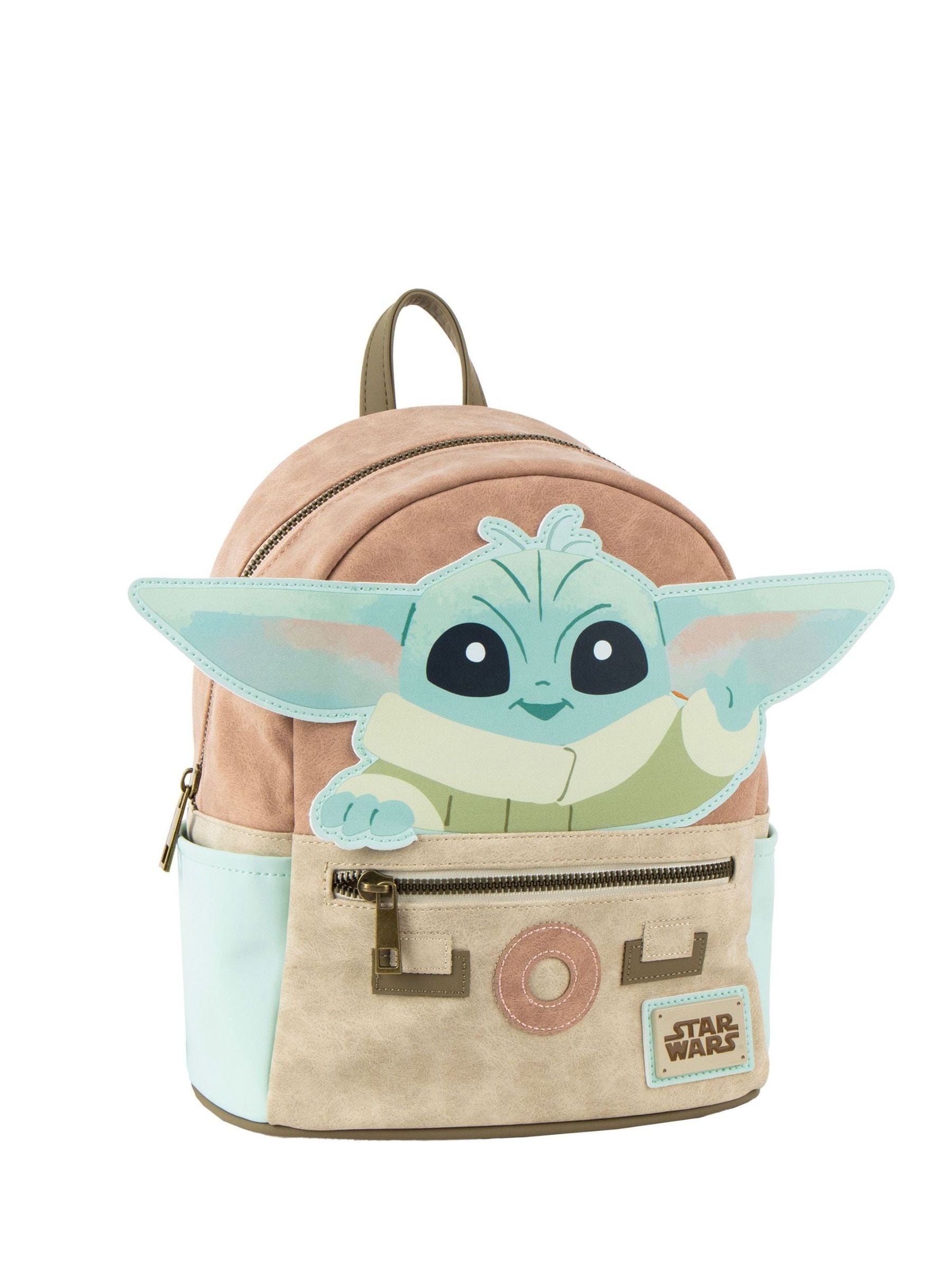 Peers Hardy Men's Brown The Mandalorian Grogu 3D Ears Backpack - Image 5