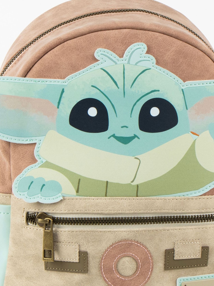 Peers Hardy Brown The Mandalorian Grogu 3D Ears Backpack - Image 2 of 6 Peers Hardy Brown The Mandalorian Grogu 3D Ears Backpack - Image 2 of 6