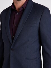 Blue Slim Fit Puppytooth Tuxedo Suit: Jacket - Image 5 of 17