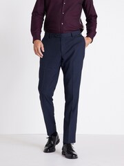 Blue Slim Fit Puppytooth Tuxedo Suit: Jacket - Image 6 of 17