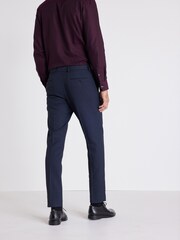 Blue Slim Fit Puppytooth Tuxedo Suit: Jacket - Image 8 of 17