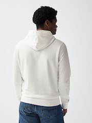 GANT Cream Eggshell Printed Graphic Hoodie - Image 2 of 5