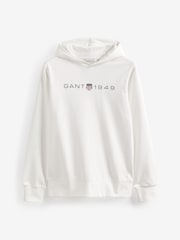 GANT Cream Eggshell Printed Graphic Hoodie - Image 5 of 5