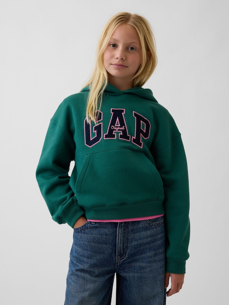 Gap Green & Pink Vintage Soft Relaxed Hoodie (4-13yrs) - Image 1 of 5 Gap Green & Pink Vintage Soft Relaxed Hoodie (4-13yrs) - Image 1 of 5