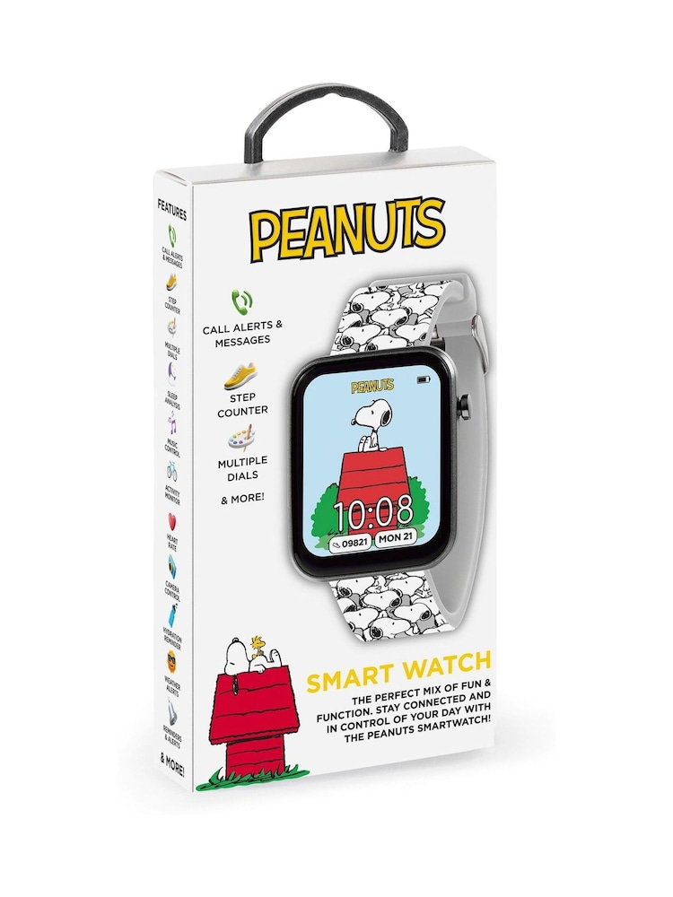 Peers Hardy White Peanuts Snoopy White Printed Strap Smart Watch - Image 6 of 6 Peers Hardy White Peanuts Snoopy White Printed Strap Smart Watch - Image 6 of 6