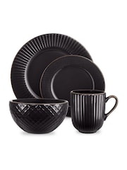 Tower 16 Piece Black Dinnerware Set - Image 2 of 2